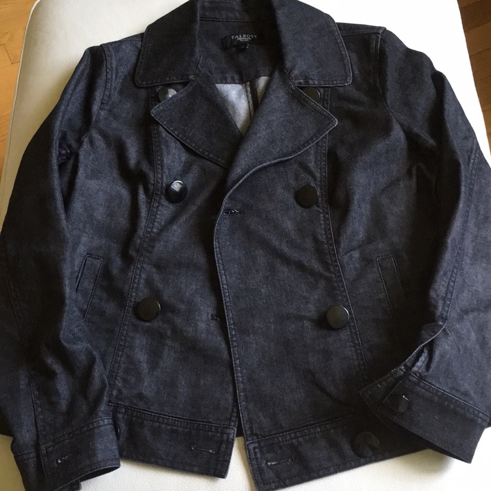 Talbots Double Breasted Jean Jacket - image 1